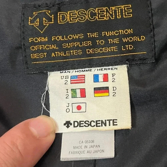 Rare Descente Half Zip Windbreaker Men's Large Made in Japan Y2K Pullover Jacket - Picture 8 of 9